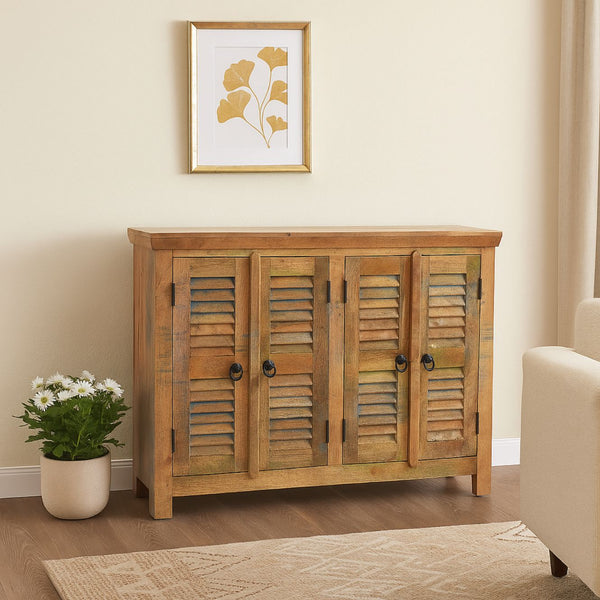 Guru 4-Door Solid Wood Shutter Sideboard
