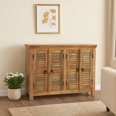 Guru 4-Door Solid Wood Shutter Sideboard