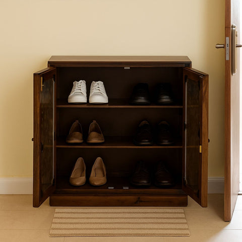 Kalpana Mango Wood Entryway Shoe Cabinet
