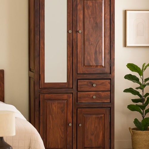 Dhanvantari Sheesham Wood Wardrobe