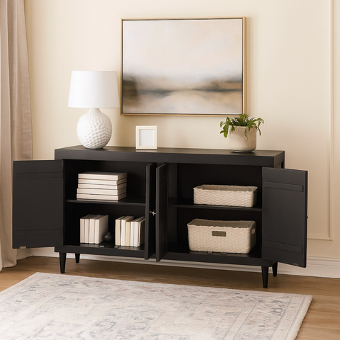 Narissa 4-Door Sideboard in Solid Mango Wood
