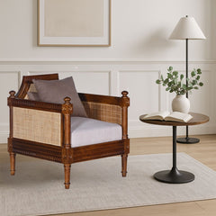 Amer Sofa Single Seater – A Colonial Charm in Solid Wood