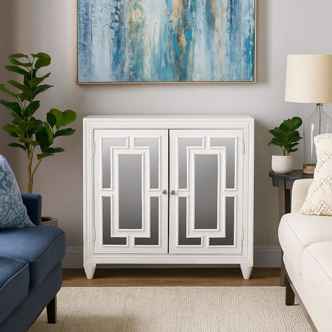 Lambert Contemporary Sideboard with Geometric Glass Design