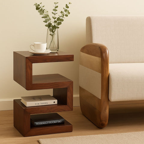 Henry Sheesham Wood Shelving Table