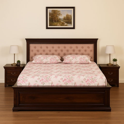 Royal Sheesham Wood Hydraulic Lift-Up Storage Bed