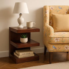 Henry Sheesham Wood E-Shaped Side Table