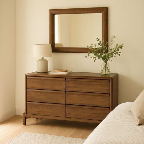 Skylan Mango Wood 6-Drawer Dresser