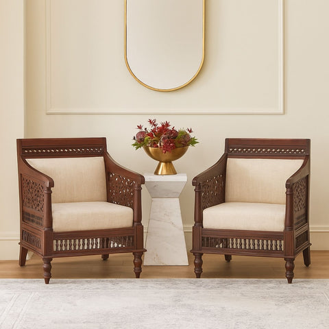 Lata Single Seater Sheesham Wood Sofa