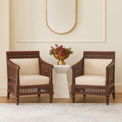 Lata Single Seater Sheesham Wood Sofa