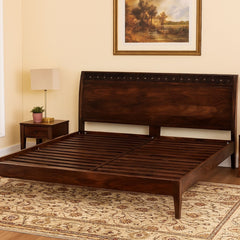 Anasuya Hand-Carved Sheesham Wood Bed