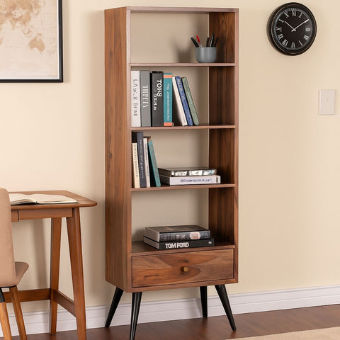 Everett Acacia Bookcase