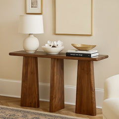 Minimalist Solid Wood Entryway Console
