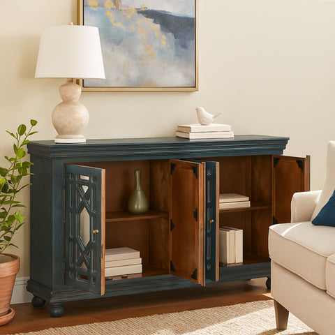Guru 4-Door Lattice Pattern Sideboard