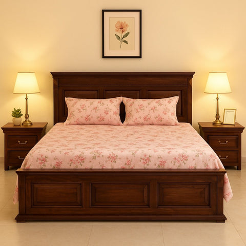 Heritage Royal Sheesham Wood Lift-Top Storage Bed