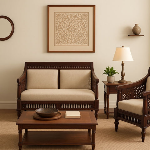 Lata 2 Seater Sheesham Wood Sofa