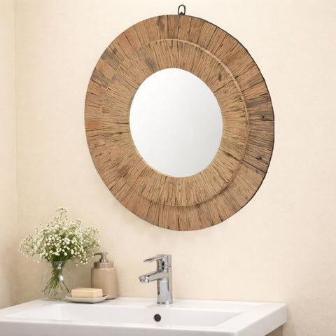 Reclaimed Wood Mirror Frame - Vintage Wall Mirror in Natural Finish