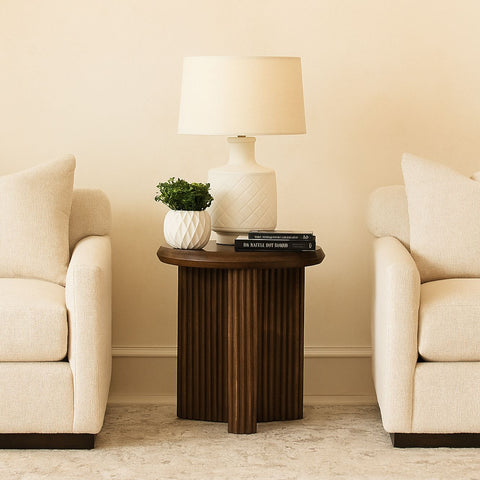 Paulsynn Solid Wood Side Table