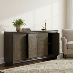 Jaree Hand-Embossed Metal 4-Door Sideboard
