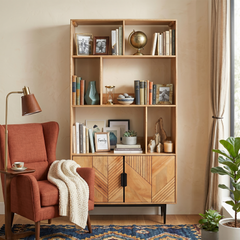 Edra Light Mango Wood Storage Bookcase