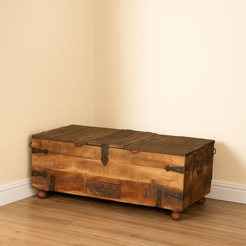 Rustic Multi-Wood Bar Trunk