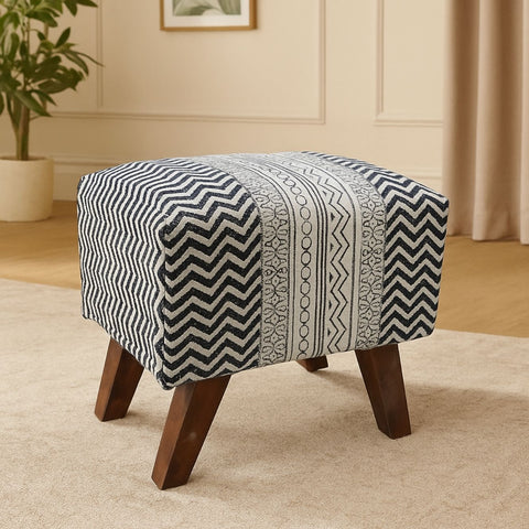Annalise Wooden Upholstered Stool