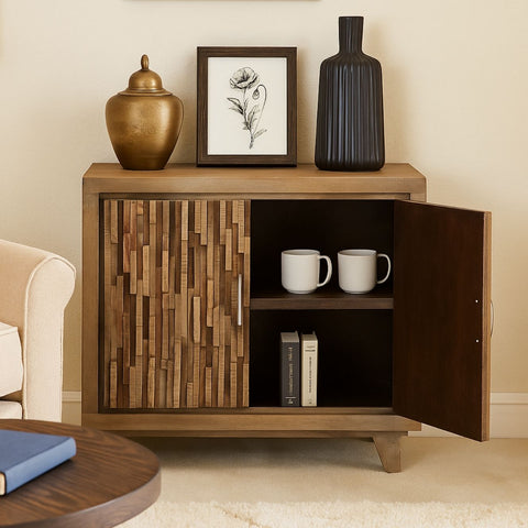 Grey Cheppi Mango Wood Cabinet