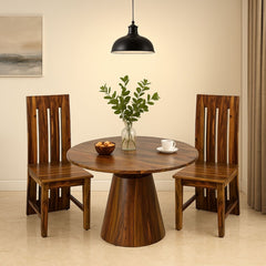 Nandin Mango Wood Pedestal Dining Table