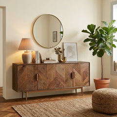 Edra Dark Mango Wood 4-Door Sideboard