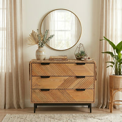 Edra Light Mango Wood 3-Drawer Chest