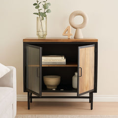 Bartram Mango Wood & Iron Cabinet