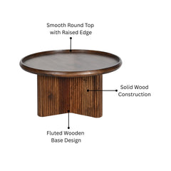 Paulsynn Solid Wood Coffee Table