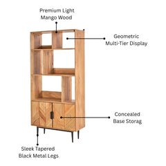 Edra Light Mango Wood Storage Bookcase