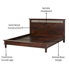 Amer Sheesham Wood King Size Bed