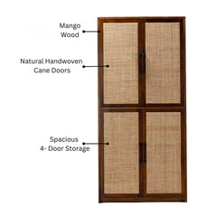 Cane Mango Wood Wardrobe