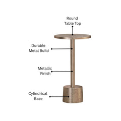 Modern Minimal Metal Accent End Table
