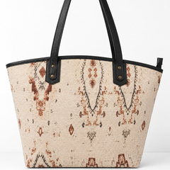 The Oasis Nomad Woven Kilim & Leather Tote