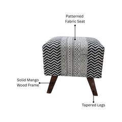 Annalise Wooden Upholstered Stool