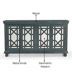 Guru 4-Door Lattice Pattern Sideboard