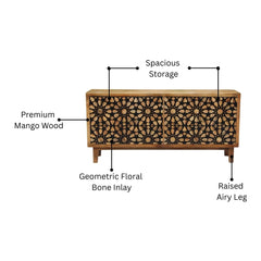 Liva Mango Wood Bone Inlay Chest