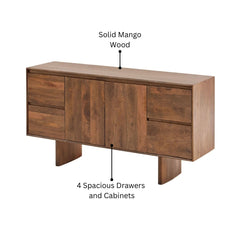 Contemporary Mango Wood Sideboard