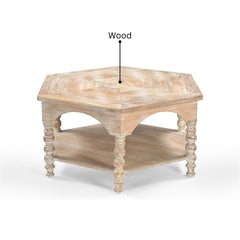 Scarlatti Carved Hexagonal Coffee Table