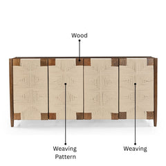 TAFFYTA 4 Door Sideboard Cabinet