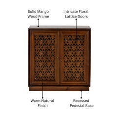 Kalpana Mango Wood Entryway Shoe Cabinet