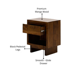 Conall Mango Wood Nightstand