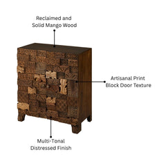 Omisha Maharani Print Block Accent Cabinet