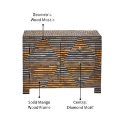 Modern Mosaic Inlaid Sideboard