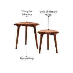 Parola Sheesham Wood Nesting Table Set