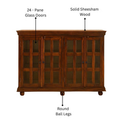 24 Glass Sheesham Sideboard