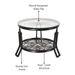 Peddler Iron & Glass Coffee Table