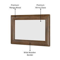 Skylan Mango Wood Framed Wall Mirror